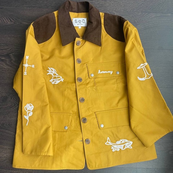 Sea New York NWOT Clyde Barn Jacket in Yellow - Picture 4 of 15